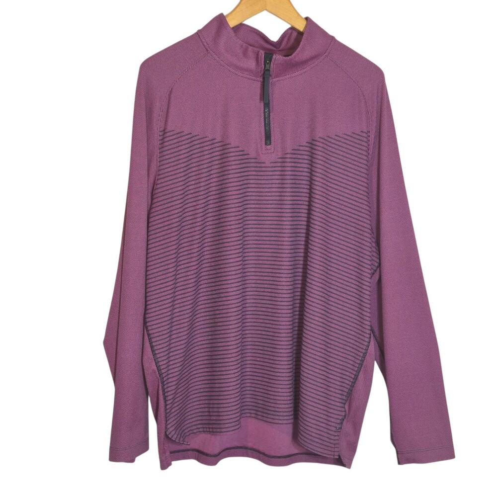 Nike Dri-Fit ADV Vapor Men's 1/4 Zip Long Sleeve Golf Shirt Purple/ Navy XL